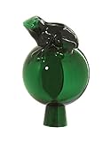 ELIAS Glashütte Original Rosenkugel Frosch auf Kugel 12 cm grün verspieg
