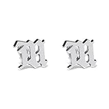 COMEYER Fashion Silber Farbe Buchstabe hohl Ohrstecker für Frauen Metall Punk Statement Ohrring weiblich Party Schmuck Geschenk 1