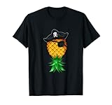 Swinger Upside Down Lustige Piraten-Ananas-Augenklappe T-S