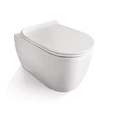 NEG Hänge-WC Uno11RK SlimLine (Tiefspüler/randlos/kurz) Toilette ohne Unterspülrand mit Duroplast Soft-Close-Deckel und Nano-Beschichtung