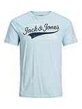 JACK & JONES Herren JJELOGO Tee SS O-Neck 2 COL AW21 SN T-Shirt, Winter Sky/Fit:Slim, L