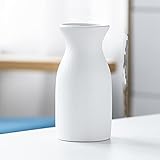 Keramikvase, 8,5 x 14,5 cm, 2 weiße gefrostete Keramikvasen, zum Basteln, europäischer Retro, mediterrane, handgefertigte V