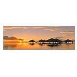 VVBGL Sonnenaufgang Wand Bilder Naturlandschaft Poster Kunstdruckt Golden Sunshine Cloud Lake Leinwand Bild Wandbild Für Wohnzimmer Schlafzimmer Dekor 50x150cmx1 Kein R