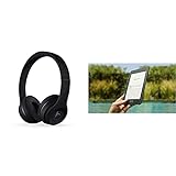 Beats Solo3 Kabellose Bluetooth On-Ear Kopfhörer – Apple W1 Chip, Schwarz & Kindle Paperwhite, wasserfest, 6 Zoll (15 cm) großes hochauflösendes Display, 32 GB – Schw