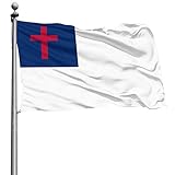 Christliche Flagge, 1,2 x 1,8 m, farbecht, robust, langlebig und lebendige Farben, 1,2 x 1,8 m, für den Außenb