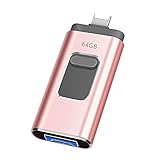 Allocat USB Stick 64gb USB 3.0 Speicherstick 3-in-1 USB-Stick Memory Stick für PC, OTG Android, Series Externer Speichererweiterung (64GB)