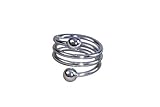 Magnetschmuck Spiral versilbert Ring fr jugendliches Aussehen und zum Schutz vor negativen Energ