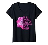 Damen In A World Full Of Grandmas Be A Busia Shirt, Polnische Oma T-Shirt mit V