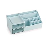 MeYuxg Kosmetikorganiser, Make-up Organizer mit Schubladen, Make-up Lagerung Kosmetische Schminktisch Organizer Box mit Schubladen für Kommode, Schreibtisch,Dient zum Speichern Kleiner Objekte (blau)