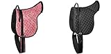PFIFF 102925 Reitpad Reitkissen, Baumlos Haltegriff Sattelgurt, Schwarz, Shetty