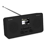 TechniSat TECHNIRADIO 6 S IR - portables DAB+/UKW/Internet-Radio (Bluetooth-Audiostreaming, Stereo-Lautsprecher, Wecker, Connect-App, großes Farbdisplay, Netzteil, Akku optional erhältlich), schw