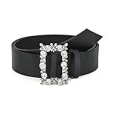 ZCPCS Frauen Breite Korsett Ledergürtel Weibliche Krawatte Obi Taillenband Metallschnalle Gürtel for Damen Hochzeitskleid (Color : Black, Size : 41 inch)