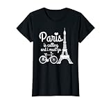 Damen Paris Frankreich Eiffelturm Souvenir T-S