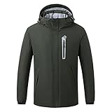 joyvio Beheizte Jacke für Männer Frauen,USB elektrisch beheizter Mantel für Ski-Jagd-Motorrad (Color : Green, Size : 3XL)