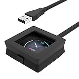 MoKo Fitbit Blaze Ladegeärt - Ladestation Charger Dockingstation Charging Plattform Adapter mit Micro USB Kabel für Fitbit Blaze Smart Fitness Watch, Schw