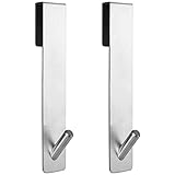 YOFAPA Duschtürhaken stabil: 2 Stück, modern, strapazierfähig, Edelstahl, einfacher Handtuchhaken, Türhaken, Kleiderhaken für Badezimmer,