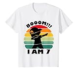Kinder Kinder Dabbing Geburtstag Shirt 7 Jahre alt Geburtstag Outfit Jungen T-S