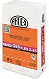 ARDEX G9S Flex-Fugenmörtel 2-15mm 5kg, Farbe'grau' schnell, speziell für Balkone und T