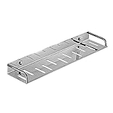 Guomipai Duschorganisator Badezimmerregal Single Layer Edelstahlrahmen Wandmontierter Zahnbürste Kartuschenhalter Kosmetikte Lagergestell Toilettenartikelregal Praktikum Ecke Finishing F