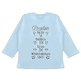 Statement Sprüche Baby - Preisliste Baby - schwarz - 18/24 Monate - Babyblau - Geschenk - BZ11 - Baby T-Shirt Lang