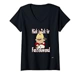 Damen Hück is Zick för Fastelovend Zeit für Köln Kölner Karneval T-Shirt mit V
