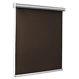 ROLLMAXXX Thermo Verdunkelungsrollo Klemmfix ohne Bohren (130 x 150 cm, Braun)