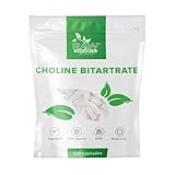 RP Cholin Bitartrat 120 Kapseln | Choline Bitartrate für Gedächtnis, Gehirn & Konzentration | Milch und Glutenfrei | Hergestellt in ISO-Zertifizierten Betrieb