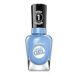 Sally Hansen Miracle Gel Nagellack ohne künstliches UV-Licht Sugar Fix, helles blau, mit intensiv glänzendem Gel-Finish, Nr. 370, (1 x 14,7 ml)