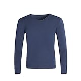 XWLY Strickwaren Herren Herbst Winter Klassisch Einfachheit Mode Licht Komfortabel Herren Sweater Modern Urban Basic Slim Fit Stretch V-Ausschnitt Herren Lang