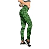 Sport-Leggings, Hippie-Hose, Damen-Pyjama, Paddystripes für Damen, Crop-Hose, Grün, C Grün, XXL