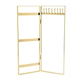 Kaxofang 2-Tafel Schmuck Organizer, Schmuckhalter, Faltbarer Schmuck KleiderbüGel, Tragbare Schmuck Anzeige Gestell für Ohrringe, Halsk