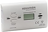 Hekatron 31-6300001-01-XX CO Melder mit Batterie & Co Sensor mit bis zu 10 Jahren Leistung – Kohlenmonoxidwarnmelder mit Digitaldisplay und Spitzenwertsp