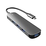 Andifany 5 in 1 Docking Station, Aufladen Von USB-C auf USB-C 4 USB 3.0 HDMI-Kompatibler 5-Gbit/S für Mobile Festplatte, T