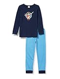 Schiesser Jungen Capt´n Sharky Schlafanzug lang Pyjamaset, dunkelblau, 104