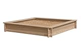 Sandkasten 150x150 cm aus Holz imprägniert von Gartenpirat®