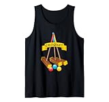 Bunte Krocketschlägel und Kugel Tank Top
