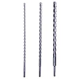 sds plus Steinbohrer 3er Set Ø 10-14-20 mm x 40 cm/Beton-bohrer perfekt für Mauerwerk, Stahlbeton, Beton, Naturstein aus hochwertigem Hartmetall/Hammerbohrer/Stahlb