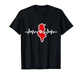 tunesische Flagge Geschenk Herzschlag Tunesien T-S