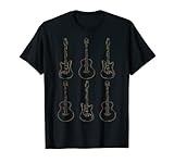 Gitarrenliebhaber Regenbogensaiten Illustrationen für Gitarristen T-S