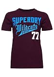 Superdry Damen Collegiate Cali State T-Shirt Weinrot 38