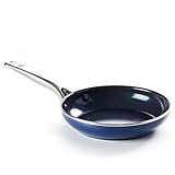 Blue Diamond Pfanne Bratpfanne Induktion Keramik Beschichtet, Toxinfreies Kochen, Ofen- und Spülmaschinengeeignet - 24 cm, B