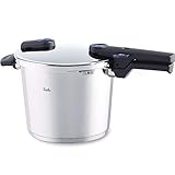 Fissler vitaquick / Induktions-Schnellkochtopf (6 L, Ø 22 cm) Edelstahl-Dampfkochtopf, 2 Garstufen, stapelb