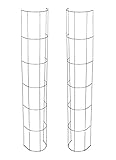 Spetebo Rankgitter aus Metall für Fallrohre 120 cm - 2 Stück - halbrundes Gitter Pflanzeng