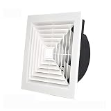 SANYAXIAODONG8 Abgaslüfter 8/10 / 12Inch Leistungsstark leistungsstarkes Zelling Badezimmer-Extraktor Auspuff-Lüfter Lüftung Inline-Lüfter für Küchenwand-Lüftungsventilatoren, weiß B