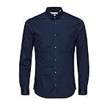 JACK & JONES Herren Jjprparma Shirt L/S Noos Businesshemd ,Navy Blazer,L
