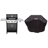 Char-Broil Professional 3400 B Gasgrill, Schwarz & 140766 Wetterschutzhaube, Schw