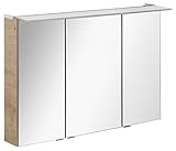 FACKELMANN LED Spiegelschrank B.PERFEKT/Badschrank mit Soft-Close-System/Maße (B x H x T): ca. 100 x 69 x 15 cm/hochwertiger Schrank mit Spiegel und Beleuchtung für das Bad/Korpus: B