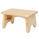 LYQQQQ Fußhocker Kleiner Hocker Square Hohe Kinderhocker Schritt Holzhocker für Küche Wohnzimmer-4 Massivholzhocker Beine,Anti Slip Fußkissen,Für Kinder,Zuhause,DIY (Size : H25CM)