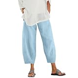 AYOrpeg Große Größen Freizeithosen Traininghose für Damen Stoffhose Jogginghose Sporthose High Waist Yogahose mit Taschen Frauen Aatmungsaktiv 7/8 H