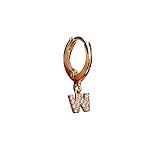 Rosegold Ohrringe Buchstabe Ohrstecker A-Z Initiale Alphabet Ohrringe Damen Herren Letter Ohrschmuck Geschenkebox FüR Geburtstag W